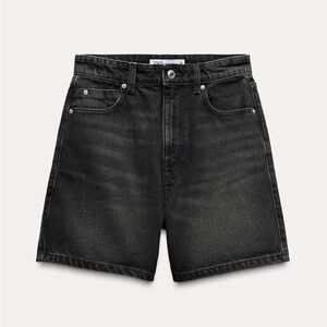 Zara High Waisted Mom Fit Shorts